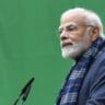 PM Modi addressing the tableaux artists, tribal guests, NCC Cadets and NSS Volunteers at Lok Kalyan Marg, in New Delhi on January 25, 2023.